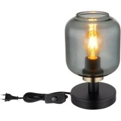 Globo Tischlampe 1-flammig Schwarz Matt-Rauchfarben 150 X 245 Mm -Globo Lighting 9007371444113 3749 S 04
