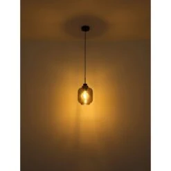 Globo Tischlampe 1-flammig Schwarz Matt-Rauchfarben 150 X 245 Mm -Globo Lighting 9007371444113 3749 S 05