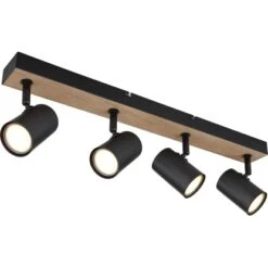 Globo Strahler Robby 4-flammig Schwarz Matt 555 X 60 X 135 Mm