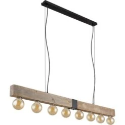 Globo Pendelleuchte Adalie 8-flammig Schwarz Matt 1400 X 90 X 1200 Mm -Globo Lighting 9007371444175 3749 S 03