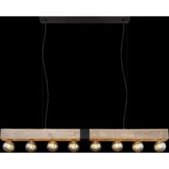 Globo Pendelleuchte Adalie 8-flammig Schwarz Matt 1400 X 90 X 1200 Mm -Globo Lighting 9007371444175 3749 S 05