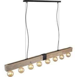 Globo Pendelleuchte Adalie 8-flammig Schwarz Matt 1400 X 90 X 1200 Mm -Globo Lighting 9007371444175 3749 S 06