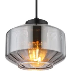 Globo Pendelleuchte 1-flammig Schwarz Matt-Rauchfarben 180 X 1200 Mm 7 Globo Pendelleuchte 1-flammig Schwarz Matt-Rauchfarben 180 X 1200 Mm -Globo Lighting 9007371444342 3749 1