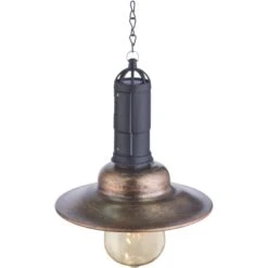 Globo LED-Solarhängeleuchte Dunkles Metall