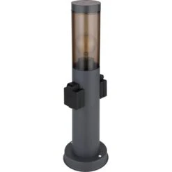 Globo Außenleuchte Boston Edelstahl Anthrazit 45 Cm Mit 2 Steckdosen -Globo Lighting 965029 3749 4