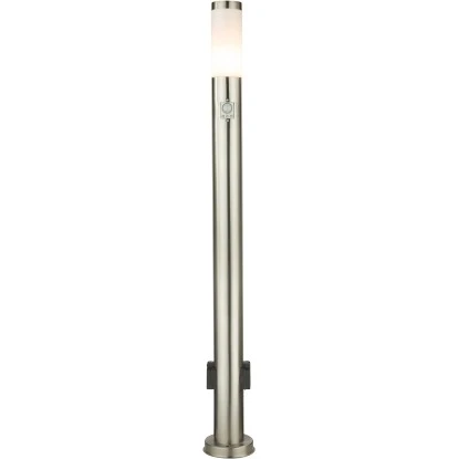 Globo LED-Außenleuchte Boston I Edelstahl Opal 2 Steckdosen & Bewegungssensor 4 Globo LED-Außenleuchte Boston I Edelstahl Opal 2 Steckdosen & Bewegungssensor – Bild 2