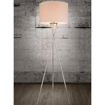 Globo Stehleuchte Gustav Weiß-Nickel Matt 3 Globo Stehleuchte Gustav Weiß-Nickel Matt